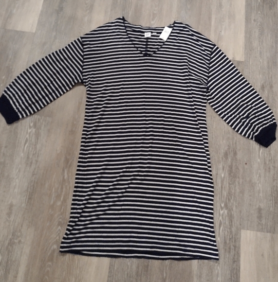 NWT Gap Striped Midi Dress - Picture 1 of 4